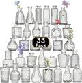 Glass Bud Vase Set of 33 Pcs Small Minimalist Vases by Tahnach