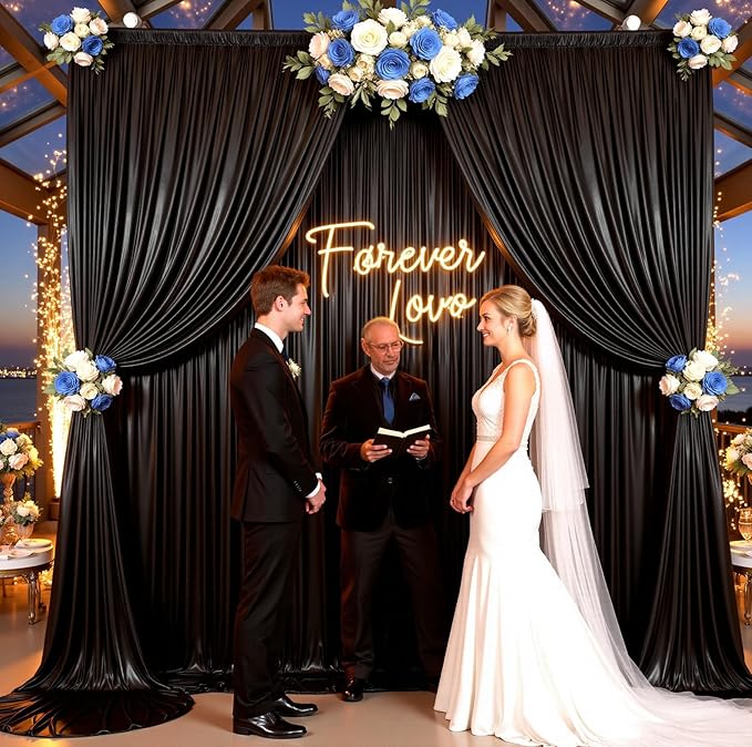 20ftx10ft Black Sequin Backdrop Curtain - Image 8