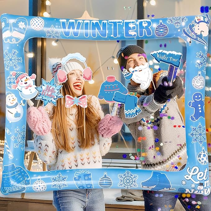 Winter Photo Booth Props Inflatable Frame - Image 2