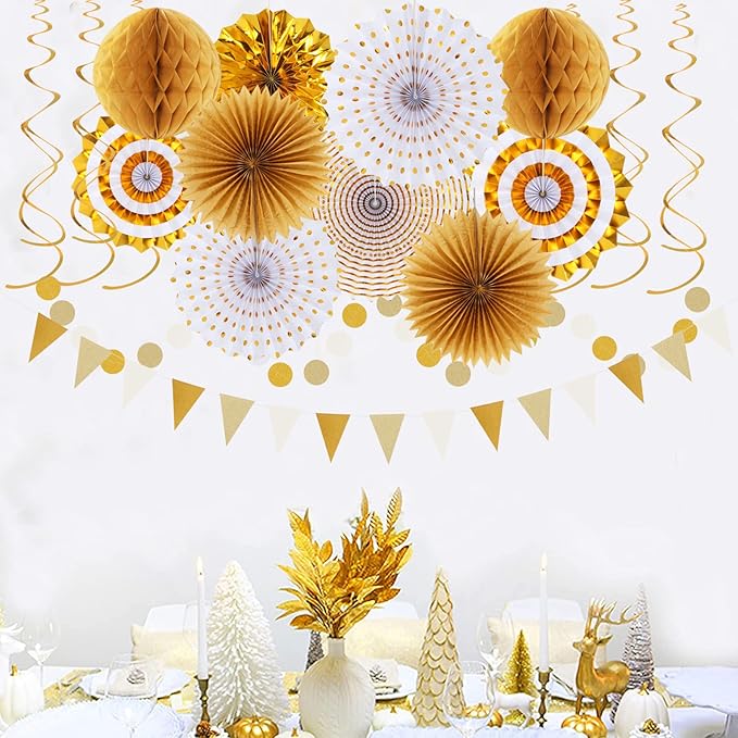 White Gold Bridal-Shower Engagement Party-Decorations - Image 4