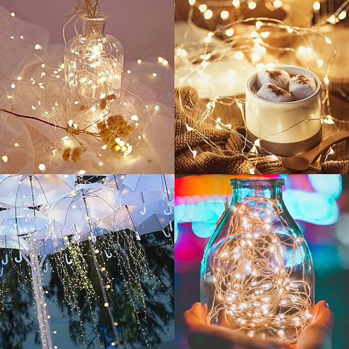 WATERGLIDE 12 Pack Fairy Lights Battery Operated, 7 ft 20 LED Mini String Lights - Image 4