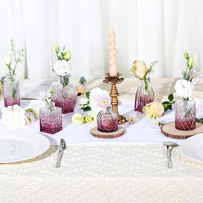 Mini Bud Vases Set of 12 As Wedding Centerpieces - Image 4