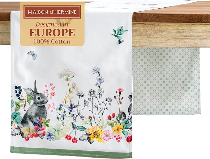 Maison d' Hermine Table Runner 100% Cotton Double Layer Table Runners 72 inches by MaisondHermine