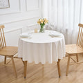 Ivory 6 Pack Round 60 Inch Tablecloth, Premium Polyester Table Cloth Washable by TableClothAndTableRunner