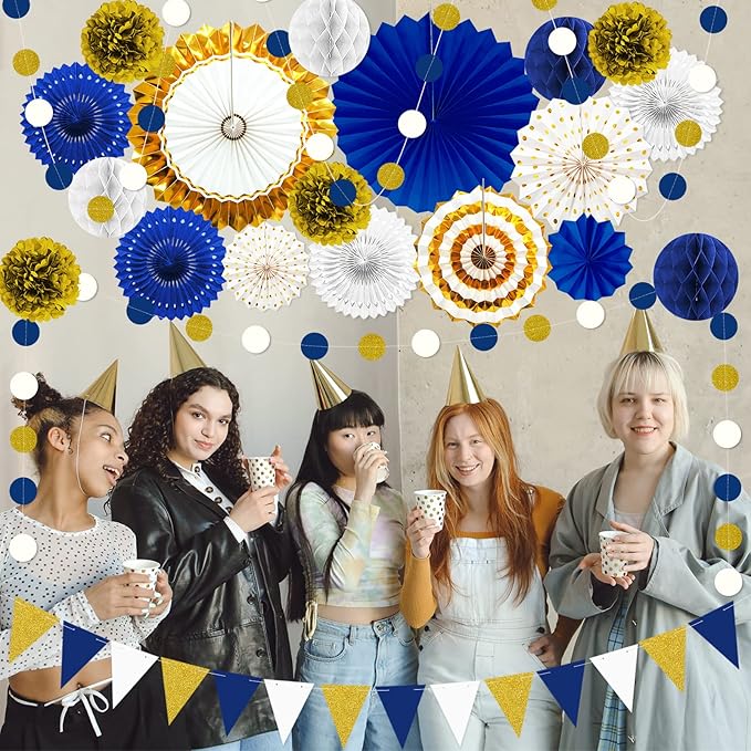 Blue and Gold Party Decorations - Image 6