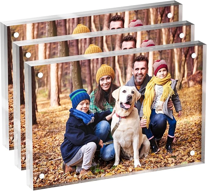 5x7 Acrylic Picture Frame 3 Pack, Desktop Display Decor Gift by Neatsure