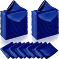 Manyshofu 60 Pieces Royal Blue Satin Napkins by Manyshofu