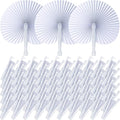 Handepo 200 Pieces Wedding Fans Folding Paper Fans Paper Fans Round Shaped by Handepo