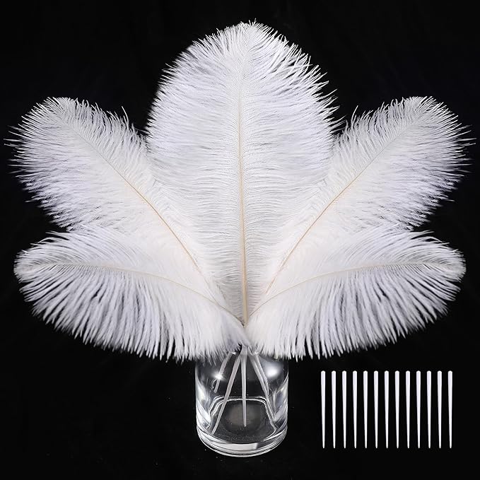 SOGUGOM White Craft Ostrich Feathers by SOGUGOM