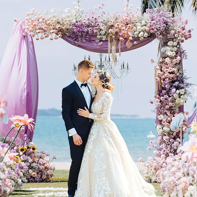 Asee'm 6.6FTx6.6FT Gold Wedding Arch Backdrop Stand Square Metal Rectangular - Image 4