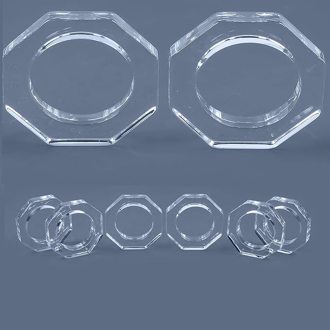 Acrylic Napkin Rings Set of 12 - Image 9