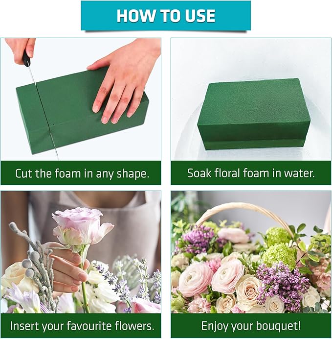 FLORABELS 8 PCS Wet Floral Foam Blocks - Image 3