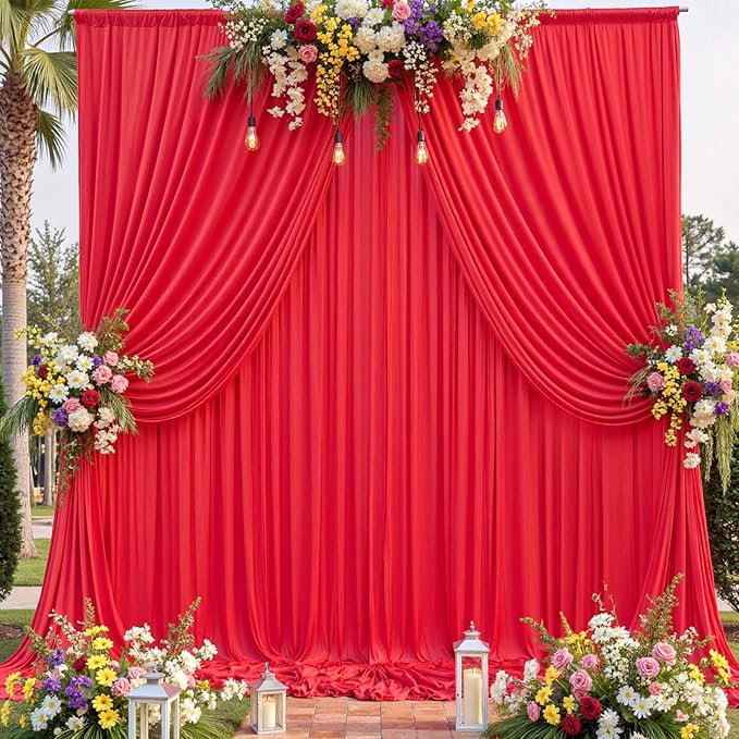 20ftx10ft Red Backdrop Curtains - Image 6