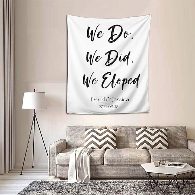 We Do, Eloped Backdrop, Custom Tapestry - Image 5
