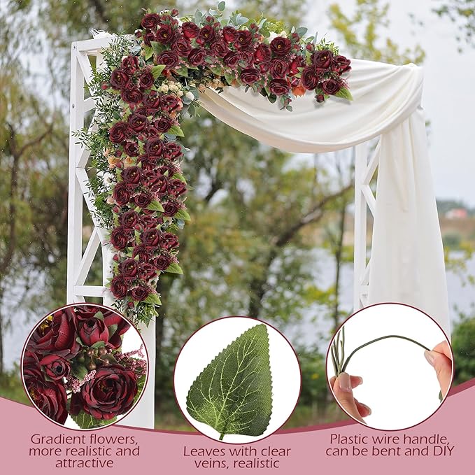 8 Bundles Artificial Peonies Flowers Boho Faux Flowers Arrangements Artificial - Image 3
