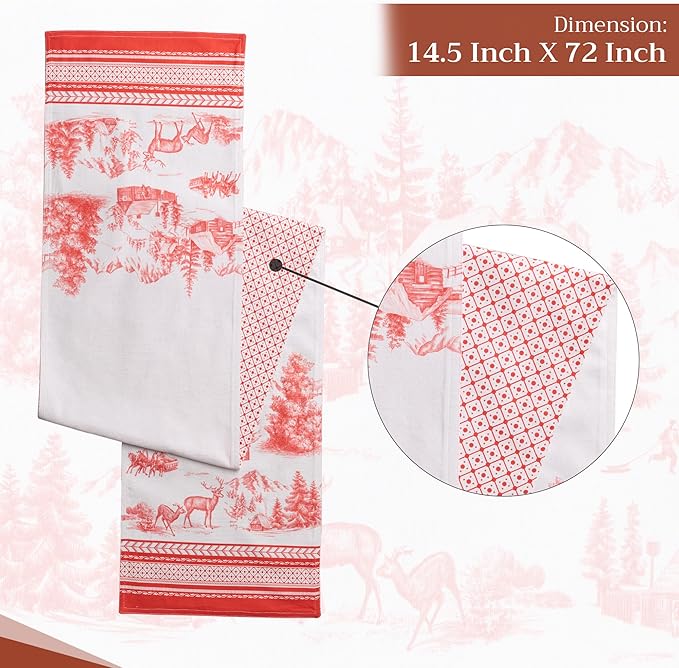 Maison d' Hermine Table Runner 100% Cotton Double Layer Table Runners 72 inches - Image 4