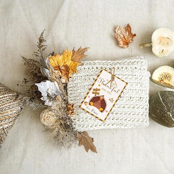 50pcs Thanksgiving Thank You Gift Tags, Turkey Theme Gift Tags - Image 6