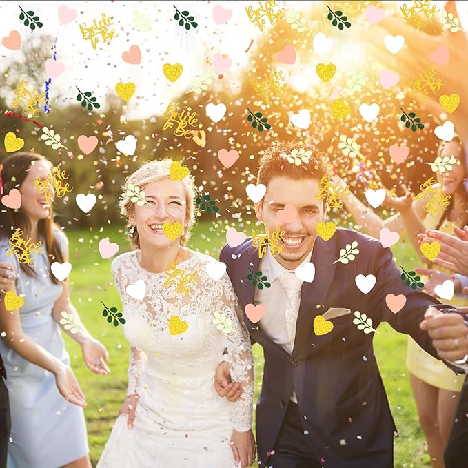 200PC Sage Green and Pink Gold Bachelorette Confetti - Image 4
