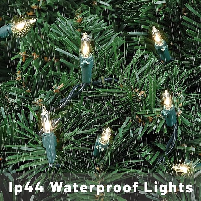 Christmas Lights for Tree 60Ft 300 Count Mini Lights Green Wire Christmas Tree - Image 4