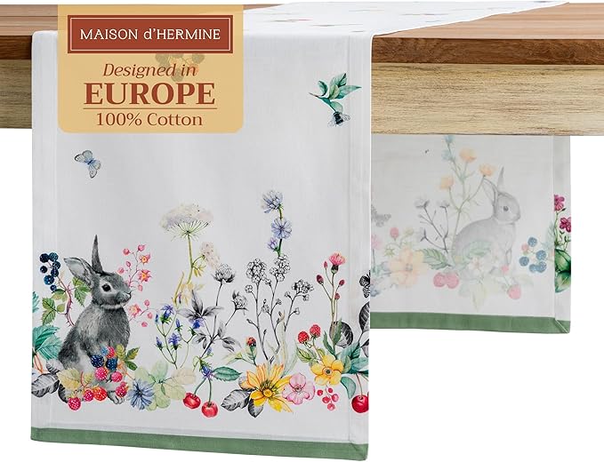 Maison d' Hermine Table Runner 100% Cotton Single Layer Table Runners 72 inches by MaisondHermine