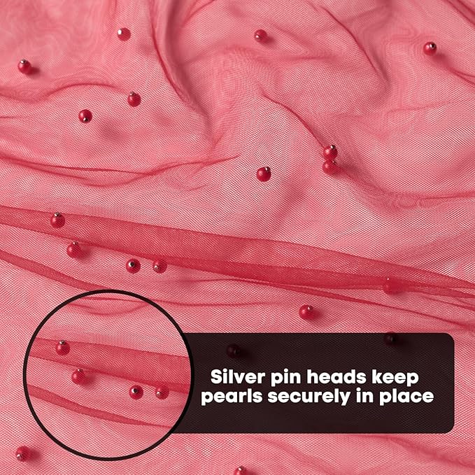 Artoid Mode Pearl Red Gauze Table Runner 59x120 Inch, Seasonal Sheer Kitchen - Image 5