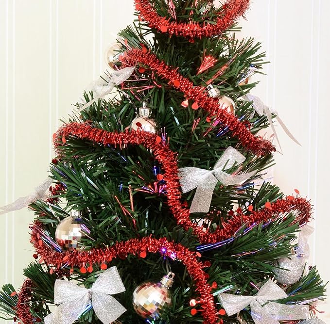 Mandala Crafts Red Tinsel Garland - Image 6