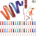 Yilloog 50 Pcs Ribbon Dancing Wands Party Favors, 78.7 Inch Artistic Gymnastics by Yilloog