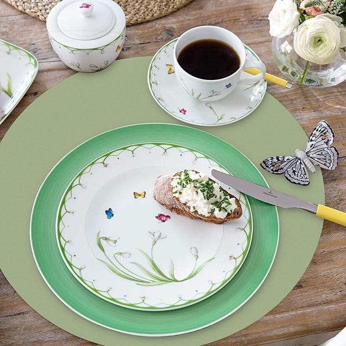 50 Pieces Sage Green Paper Place Mats Sage Round Disposable Table Mats Green - Image 2