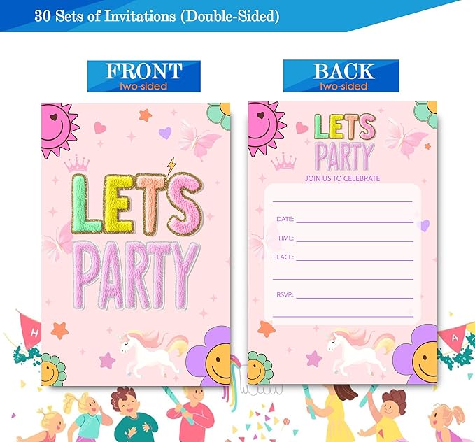 Preppy Patch Birthday Invitations - Image 6