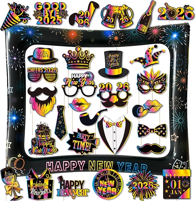 2026 New Year Photo Booth Inflatable Frame Kit by Pedel