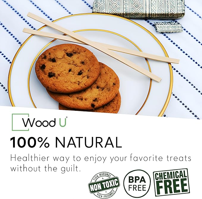 Premium 7" Wooden Coffee Stir Sticks - Image 2