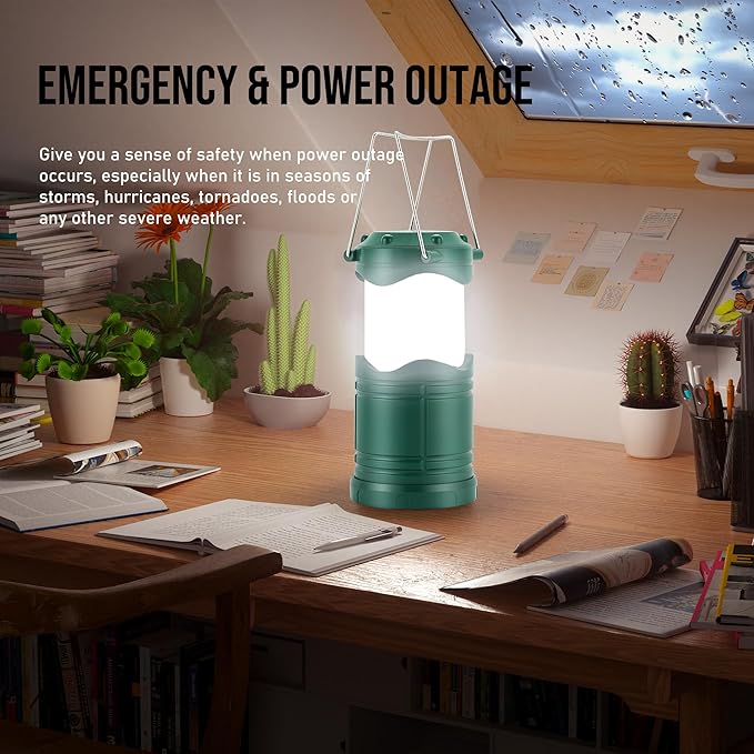 Lichamp LED Camping Lantern, 4 Pack Battery Powered Flashlight - Image 2