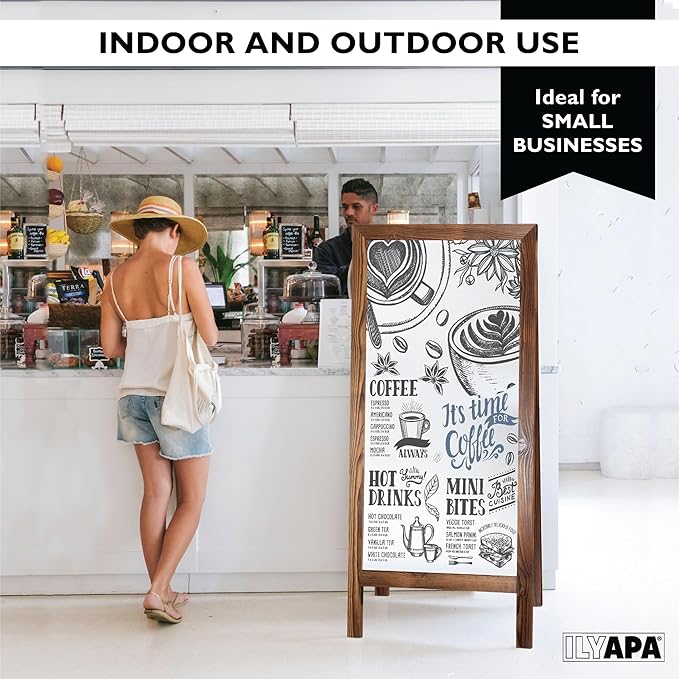Ilyapa Wooden Dry Erase A Frame Sign - Image 5