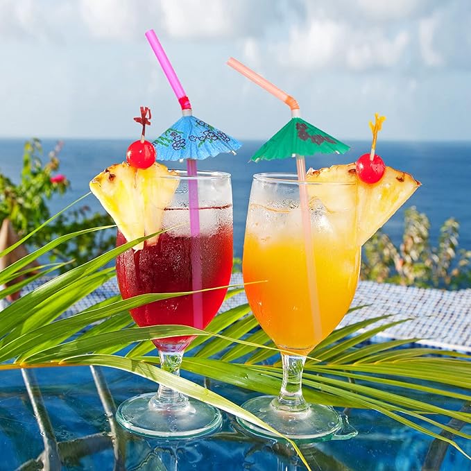 BLUE TOP Cocktail Picks&Umbrella Drink Straws Set-400pcs 4Inch Frill - Image 5