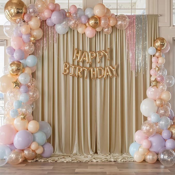 30×12 ft Wrinkle Free Beige Backdrop Curtain - Image 7