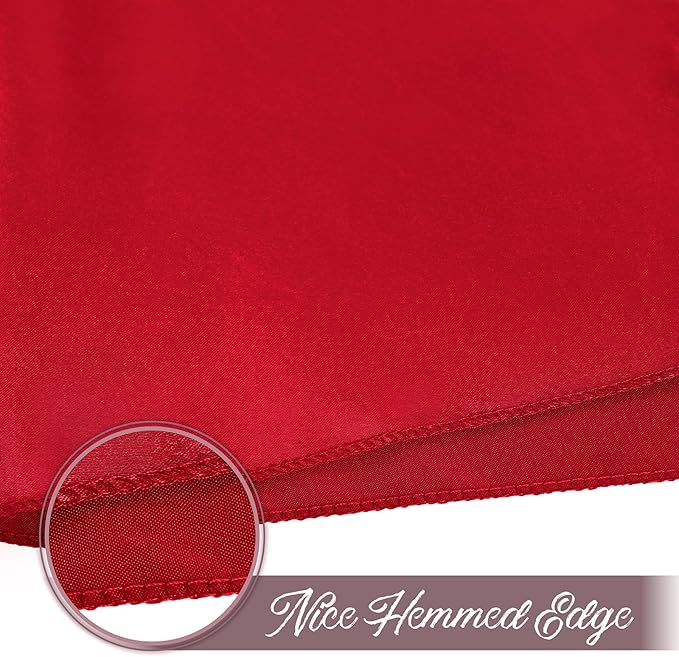 12 Pieces Red Satin Napkins, Silky Soft Smooth Washable Napkins - Image 6