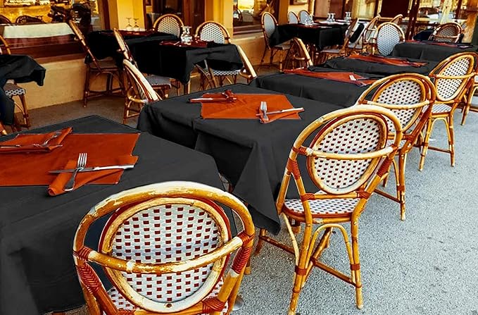 6 Pack Black Square Tablecloths - Image 4