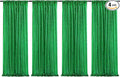 Poise3EHome 4Pcs 2Ft x 8Ft Green Sequin Backdrop Curtains, Glitter Photography by Poise3EHome