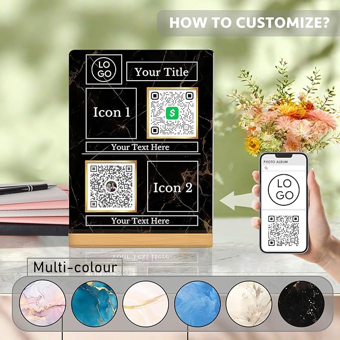 Personalized Custom Metal QR Code Sign Venmo Cashapp Scan to Pay - Image 2