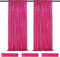 Party Backdrop Curtain 2ftx8ft Hot Pink Backdrop Drapes Curtains Panels by QueenDream