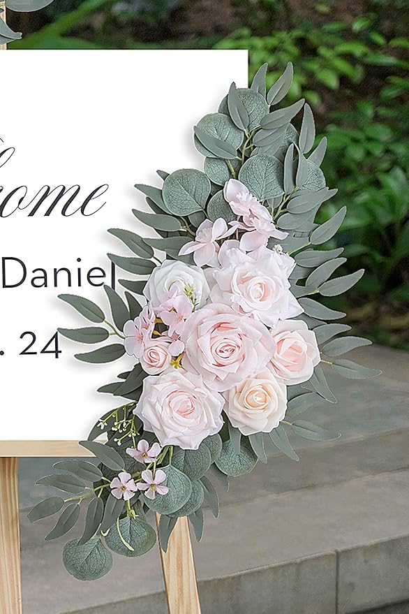 Pink Wedding Arch Flowers Set of 2 - Image 5
