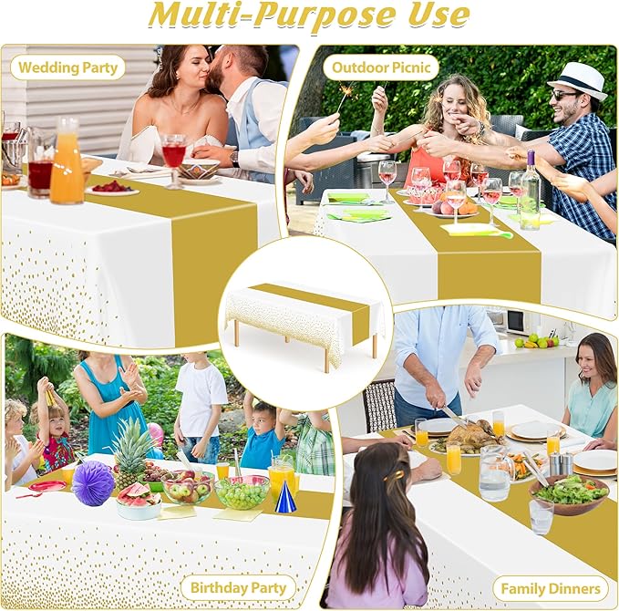QZYL 12Pack Table Cloth Rectangle Tables, Waterproof Table Covers - Image 5