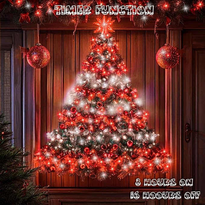 66Ft 200 LED Fairy Lights Plug in, Waterproof String Lights Outdoor & Indoor 8 - Image 4