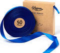 Royal Blue Satin Ribbon 7/8 Inch x 50 Yards Double-Faced Ribbons by Keypan