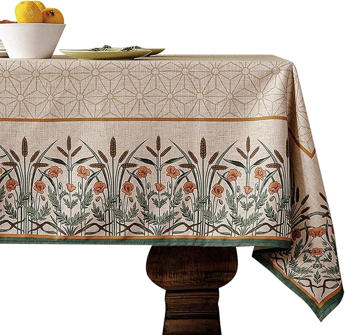 patdrea Designer Linen Vintage Table Cloth by Welcometopatdrea