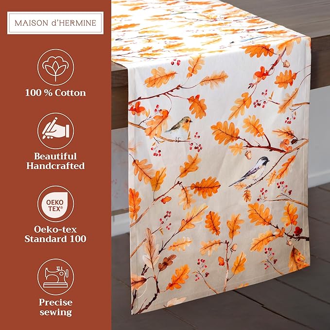 Maison d' Hermine Table Runner 100% Cotton Double Layer Table Runners 108 - Image 2