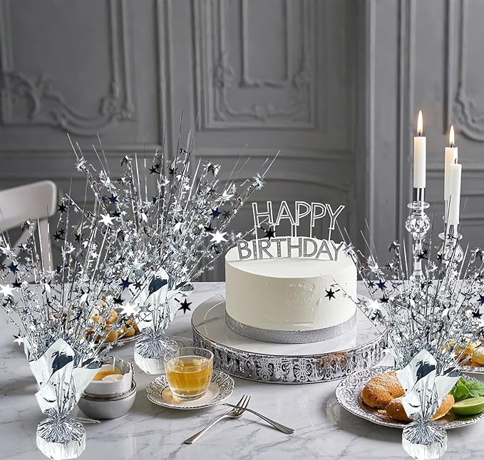 12 Pack Metallic Foil Spray Centerpiece Star Table Decoration Burst Table - Image 2
