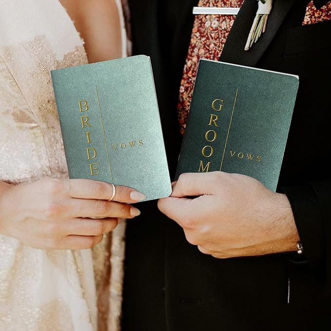 Vow Books His and Hers Wedding Vow Books Bride and Groom - Image 7