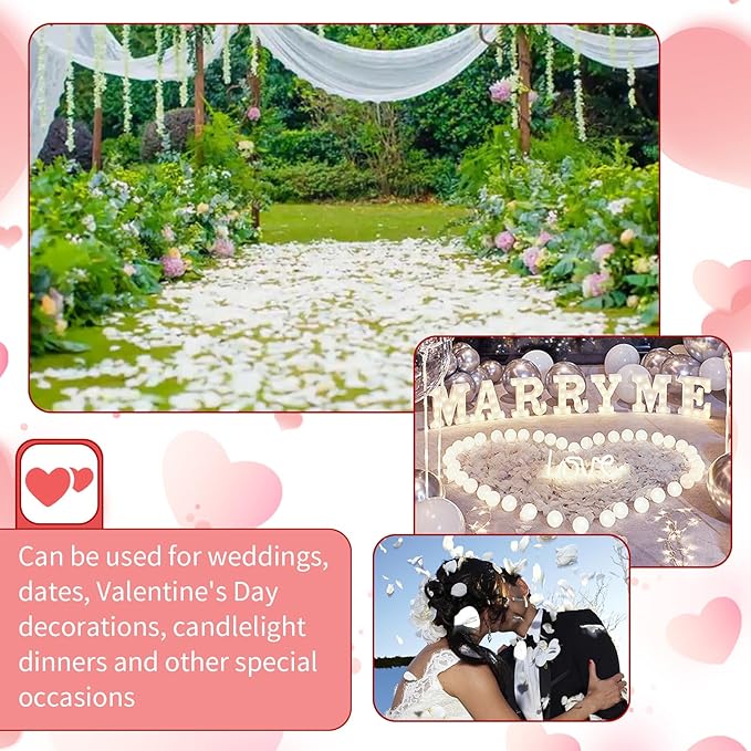 3300 PCS Artificial Fake Rose Petals, Flower Petals, Romantic Nightfor Her/Him - Image 6