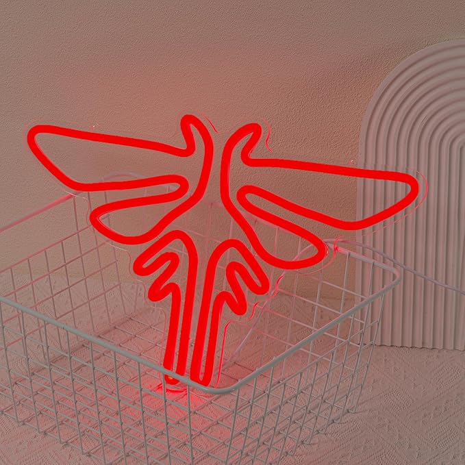 Moth Neon Sign Game Neon Light for wall Decor Red LED Neon Signs Animal Neon - Image 2